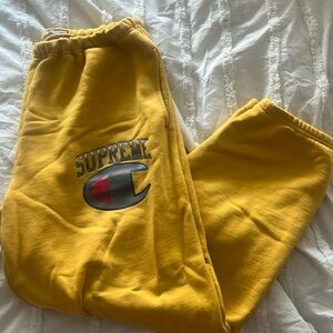 Supreme yellow sweatpants